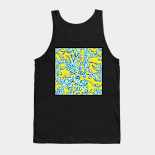 Yellow and turquoise watercolor acantus Tank Top